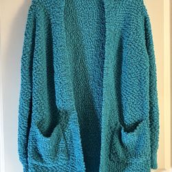 Zenana Outfitters Turquoise Knit Sweater Size Medium