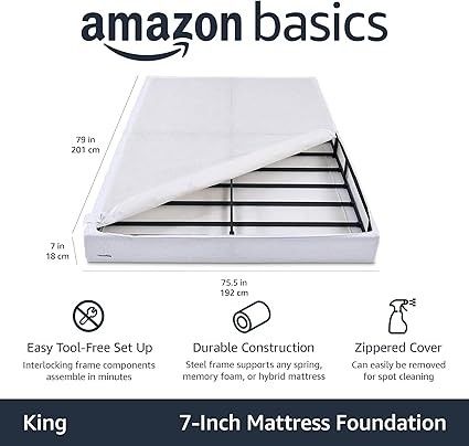7 Inch Mattress Foundation , King
