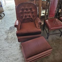 Swivel Rocking Chair & Foot Rest $150.00