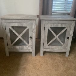 Two Brand New Jaxpety Rustic End Tables