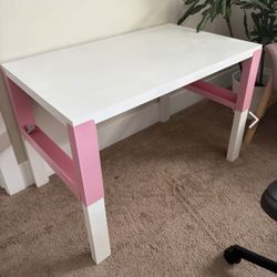 ** Must go TODAY 6-8pm! Pink and White Desk