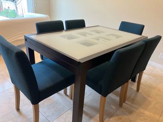 Scandinavian Designs Extendable Glass Dining Table (Seats 6-12)