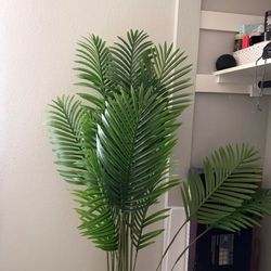 Artificial Palm Tree Houseplant Plastic Green