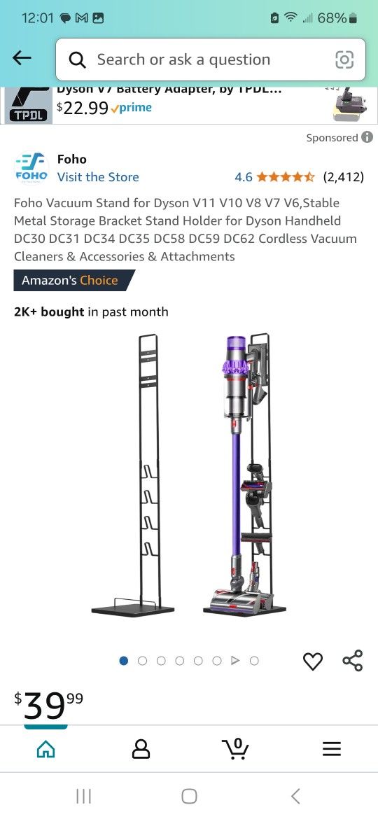 Vacuum Stand For Dyson