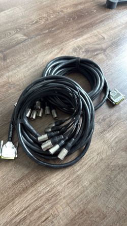 3 NEW JUMPERZ DB25 to 8 XLR Male Snake Cable 20ft ($309 Retail)