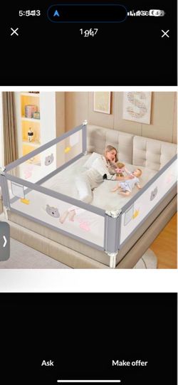 King size bed rails