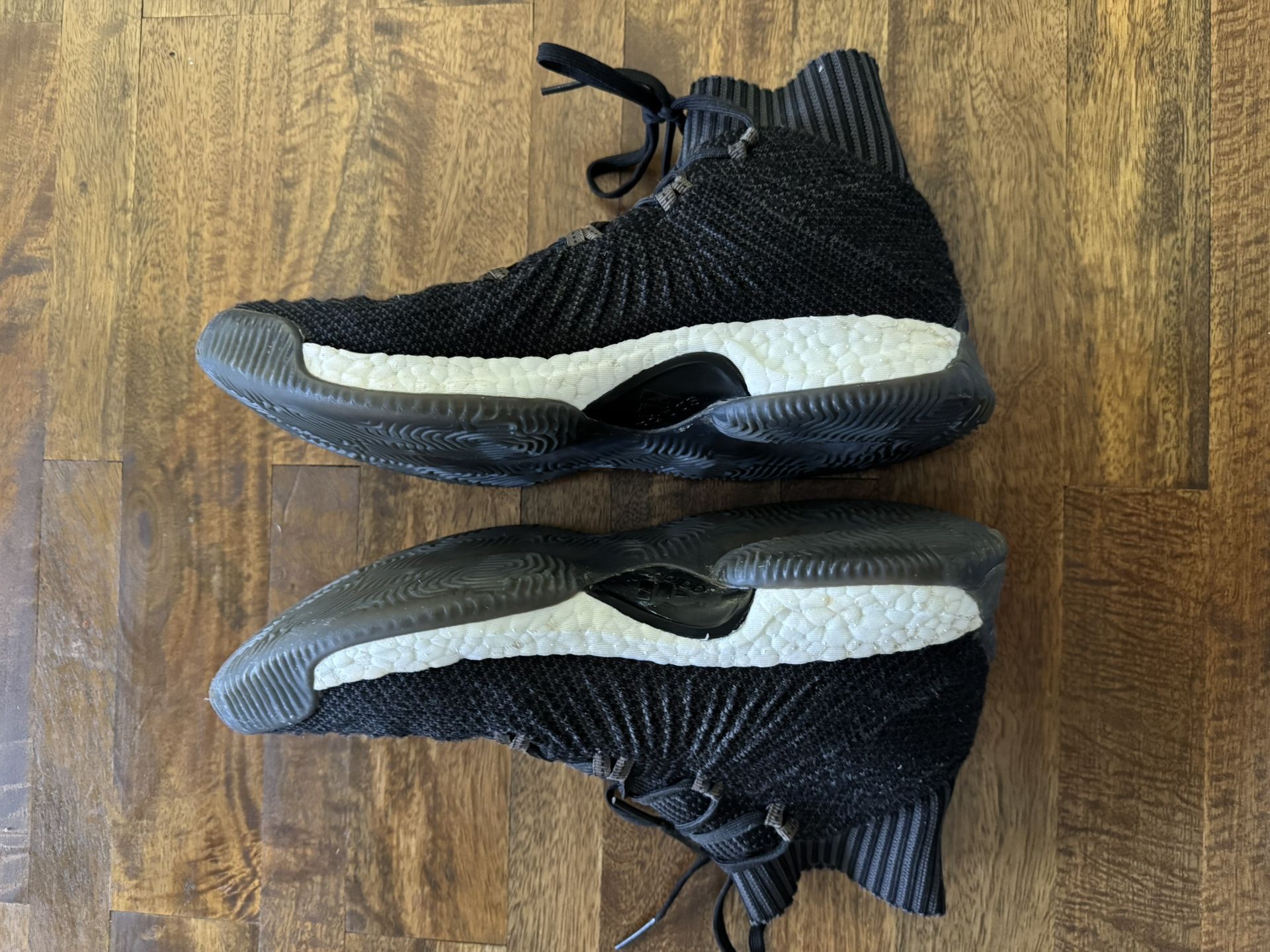 Adidas Crazy Explosive Primeknit 2017 black basketball sneakers. Men's 8.5