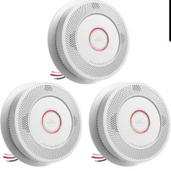 Hardwired Smoke & Carbon Monoxide Detector 3 Pack Interconnected Voice Alarm 10 Year