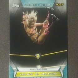 2019 Topps WWE Kairi Sane Defeats Lacey Evans NXT #74 Women's Division Card Wrestle World Wrestling Collectible Pro Professional