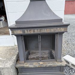Broyhill outdoor wood burning patio fireplace