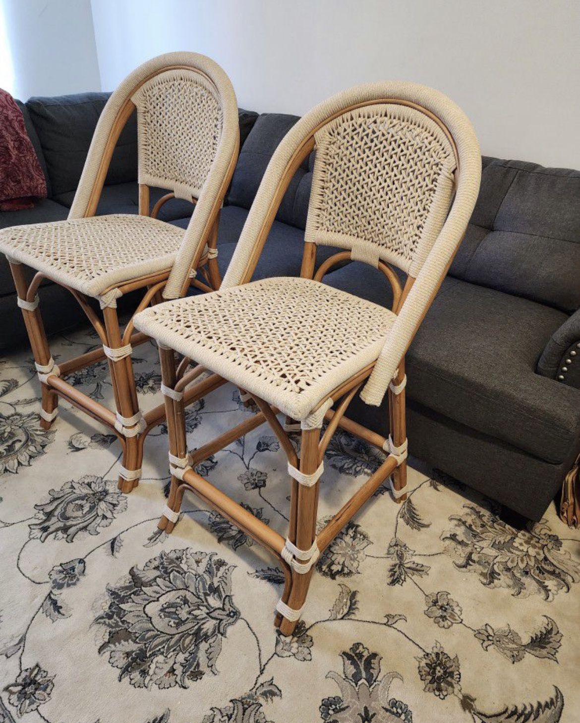 pair of matching counter stools