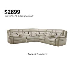Large 6 PC Sectional Recliners