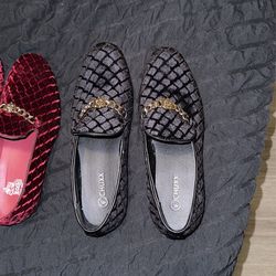 Black bling formal shoes