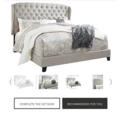 Jerary King Upholstered Bed Frame And Headboard