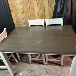 High table and chairs