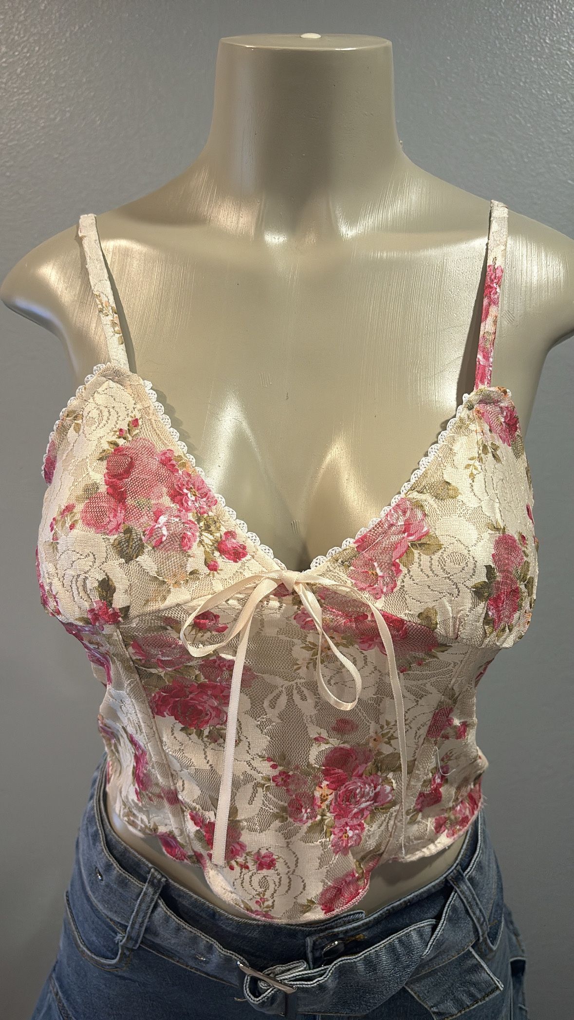 Y2K Floral Corset Top