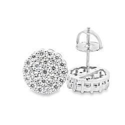 Sterling Silver VVS Moissanite 0.98 CTW 10 MM Fancy Earring