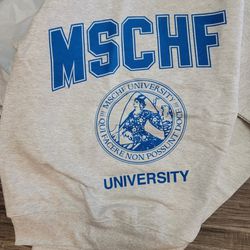 MSCHF University Sweater. Brand New Medium