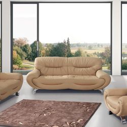 3 Piece Set Leather Couches