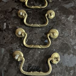 4 Antique Dresser Pulls 