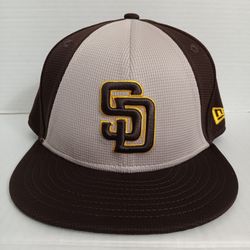Size 7 5/8 San Diego Padres New Era Batting Practice 2024 59Fifty Fitted Hat Burnt Wood Brown Stone
