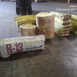 Insulation is all new, just a few pieces are dusty, but all the rolls are new. All for $100.