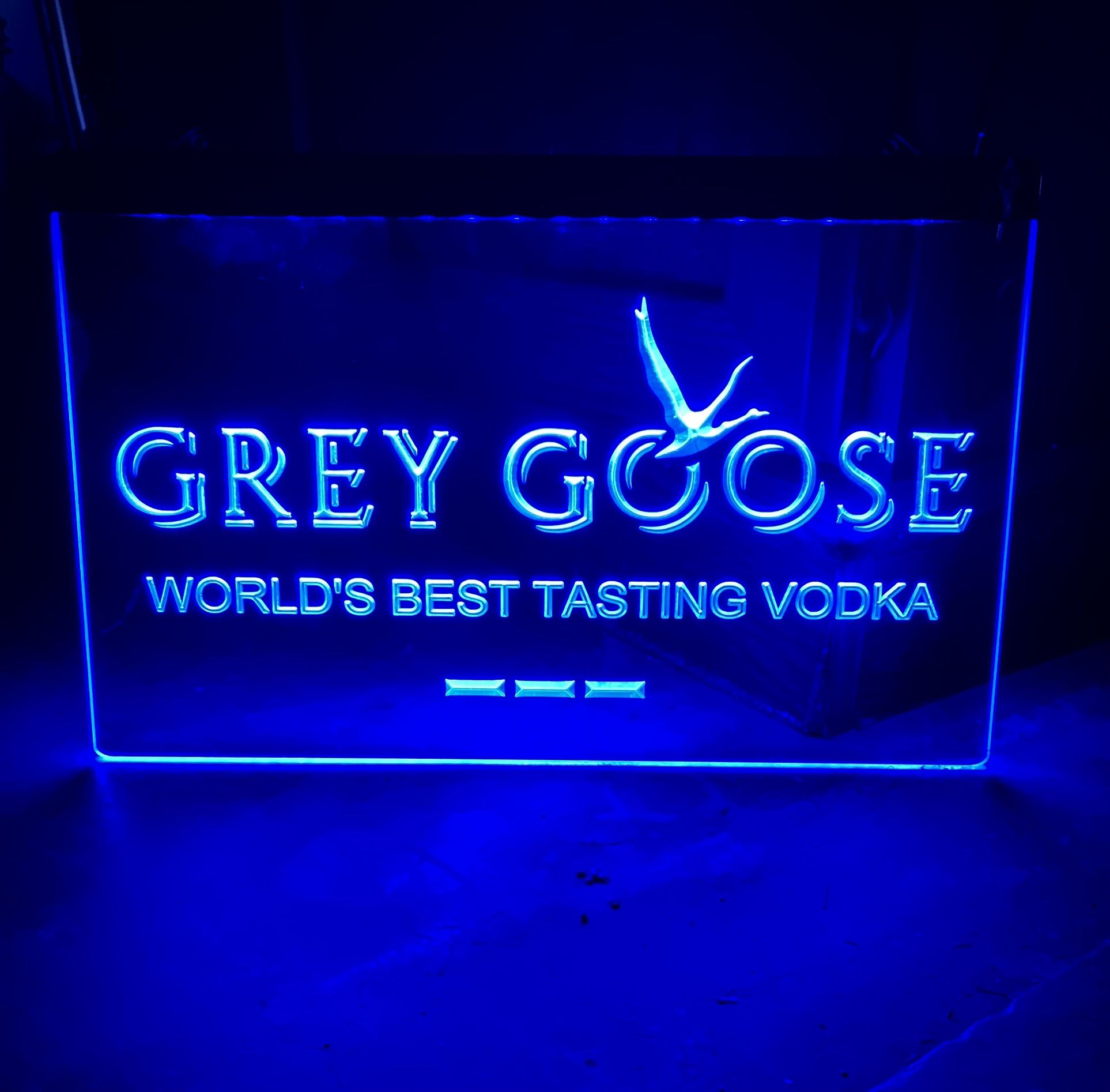 GREY GOOSE LED NEOM BLUE LIGHT SIGN 8x12