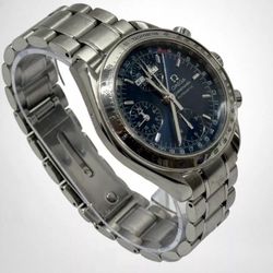 🔥 RARE OMEGA SPEEDMASTER TRIPLE CALENDAR AUTOMATIC – BLUE DIAL 🔥