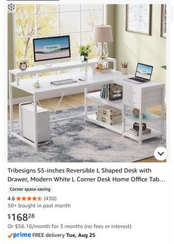 White wooden desk