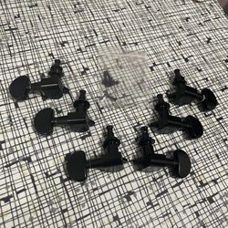 3 X 3 Guitar Tuners (Tuning Machines) Black