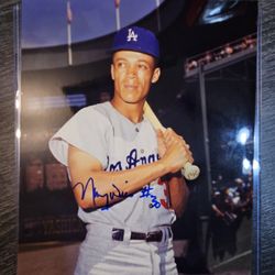 Signed Maury Wills Los Angeles Dodgers 8x10 Autograph Photo MLB Baseball