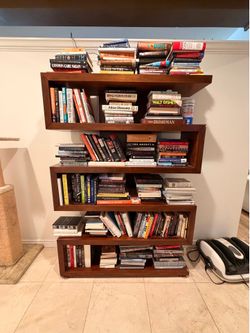 Large Brown Modern Bookshelf