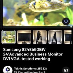 24” Samsung Monitor No Stand 