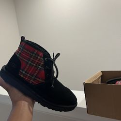 Ugg Neumel 2 Black And Red Plaid Boots