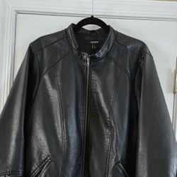 Women's Black Vegan Leather Jacket