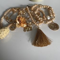 Gold plated Crystal Bracelet Set 