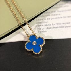 Van Cleef & Arpels Diamond-Set Four-Leaf Clover Necklace