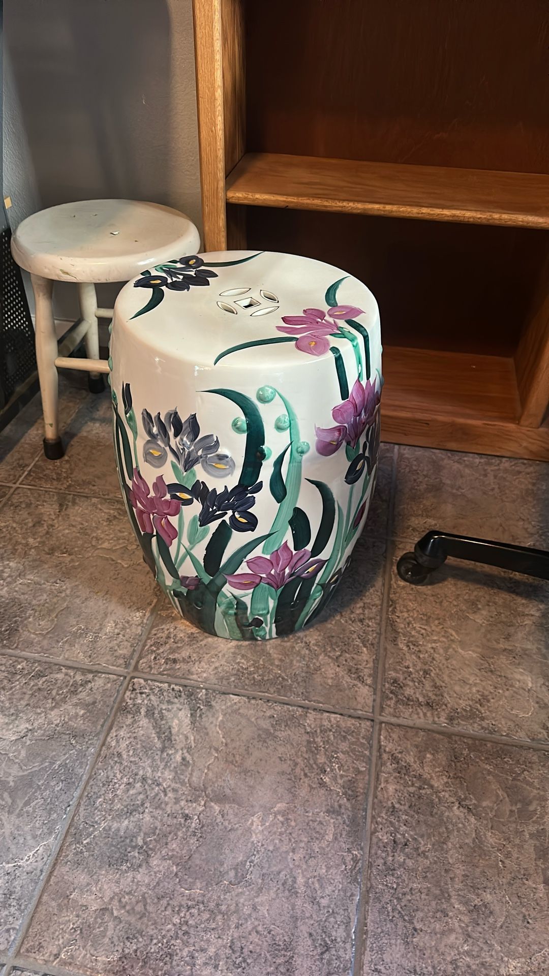 Hand painted garden stool – Summerlin