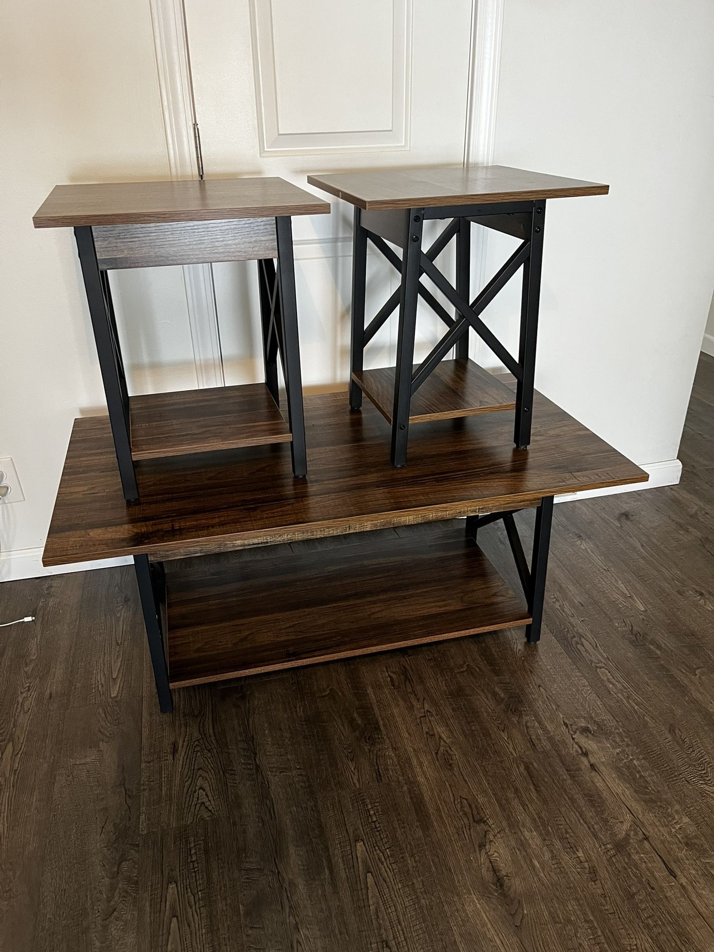 3 piece coffee table + end tables