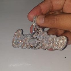 Silver with moissanite