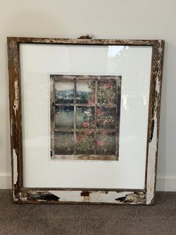 Window Frame Painting Signed and Numbered
