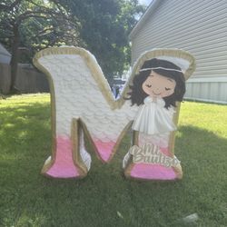 Letter M Baptism Piñata 