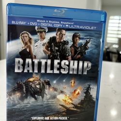 Battleship Blu-ray DVD Digital Copy Ultraviolet Liam Neeson Taylor Kitsch Rihanna