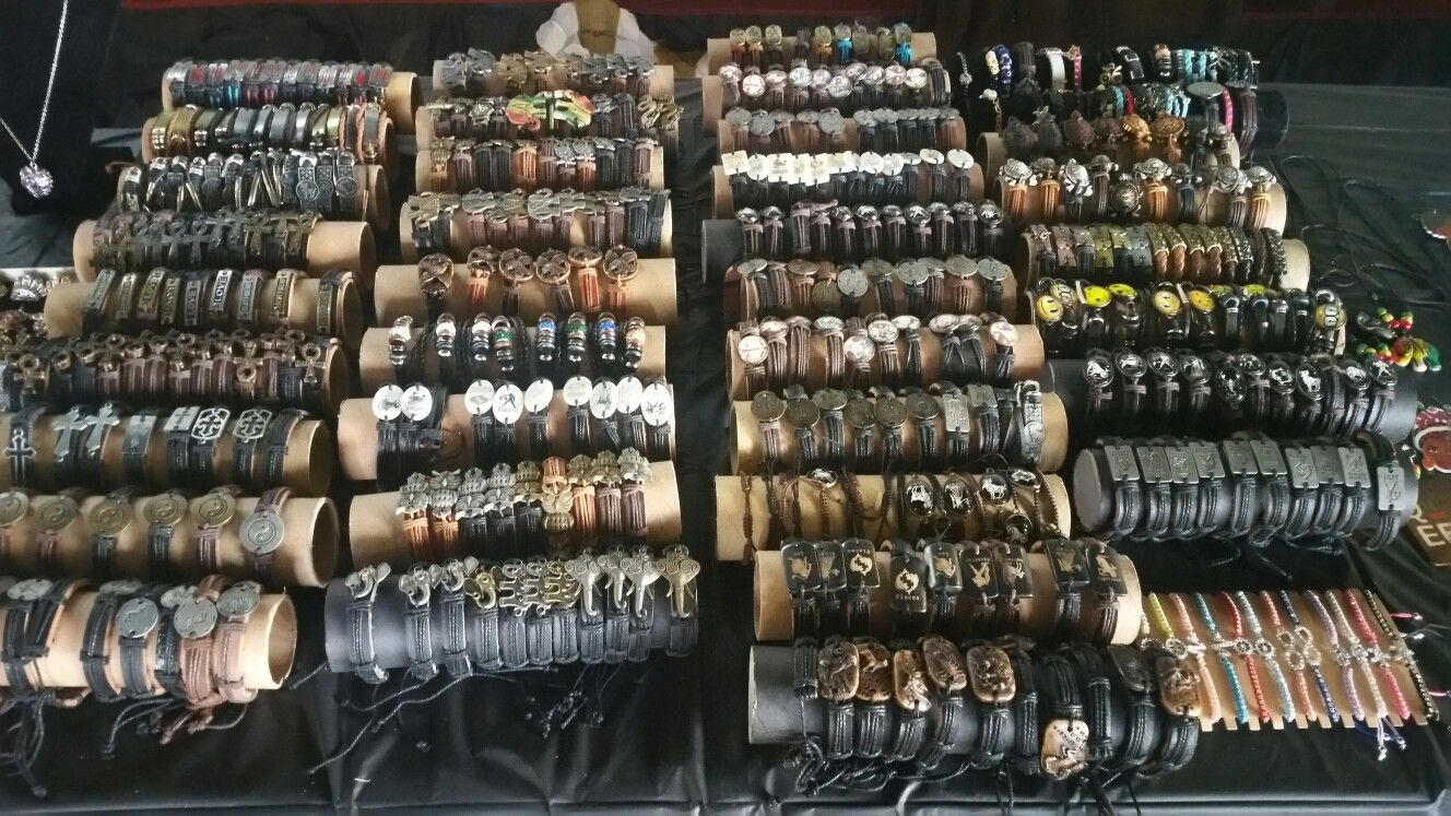 Variety of styles leather bracelets