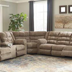 Workhorse Cocoa Reclining Sectional


