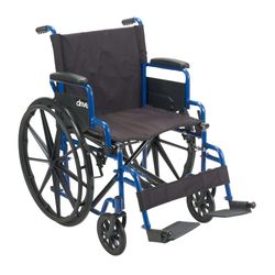 Drive Black/Blue 20” Wheelchair with elevating foot rests & additional seat cushion in the box!