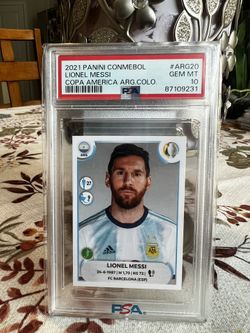 2021 Panini Conmebol Lionel Messi Copa América ARG .COLO GEM MT 10