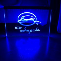 IMPALA LED NEON BLUE LIGHT SIGN 8x12