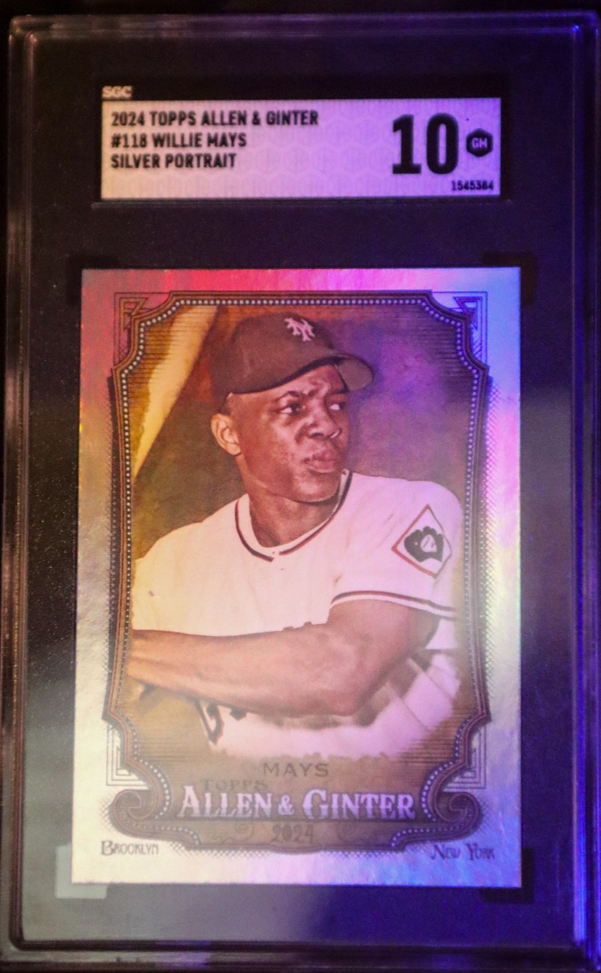 Topps Willie Mays Chrome SGC Graded Gem Mint 10 Allen & Ginger Baseball Card