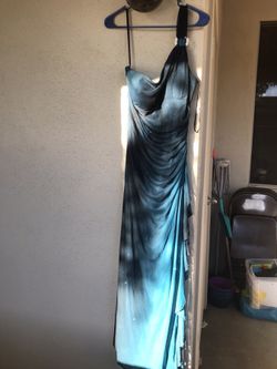 Teal Glittery Prom dress